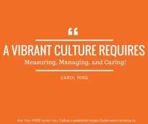 "A Vibrant Culture Requires Measuring Managing and Caring" Carol Ring